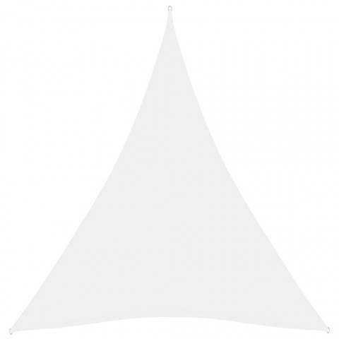 Voile de parasol tissu oxford triangulaire 5x7x7 m blanc