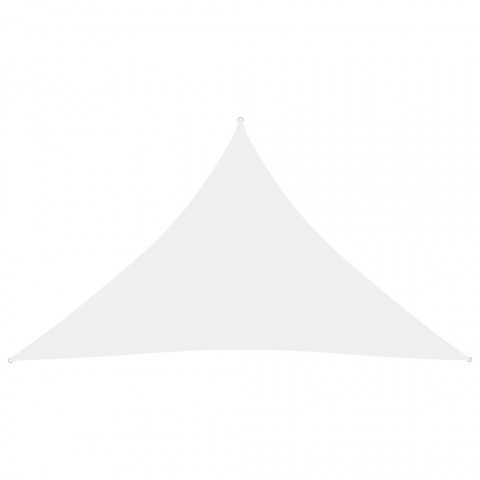 Voile de parasol tissu oxford triangulaire 5x5x6 m blanc