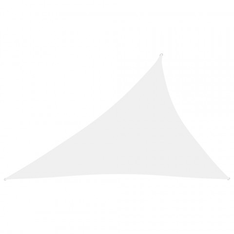 Voile de parasol tissu oxford triangulaire 4x5x6,4 m blanc