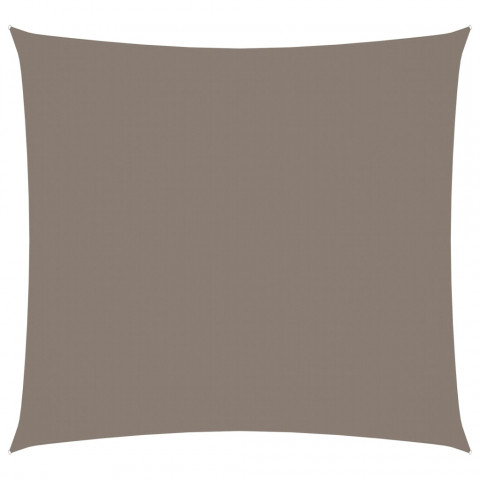 Voile de parasol tissu oxford carré 3x3 m taupe