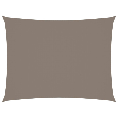 Voile d'ombrage parasol tissu oxford rectangulaire 2 x 3 m taupe 