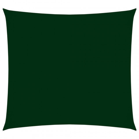 Voile de parasol tissu oxford carré 6x6 m vert foncé