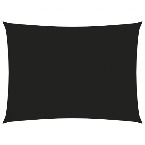 Voile de parasol tissu oxford rectangulaire 2,5x4 m noir