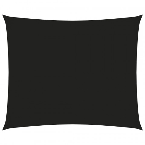Voile de parasol tissu oxford rectangulaire 5x6 m noir