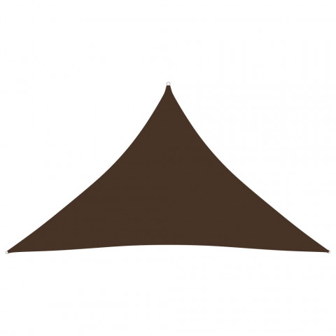 Voile de parasol tissu oxford triangulaire 4x4x5,8 m marron