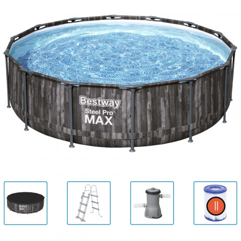 Ensemble de piscine ronde Steel Pro MAX 427x107 cm