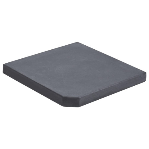 Plaque de poids de parasol noir granite carré 25 kg