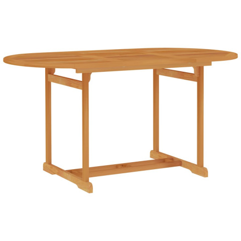 Table de jardin 150x90x75 cm bois de teck massif