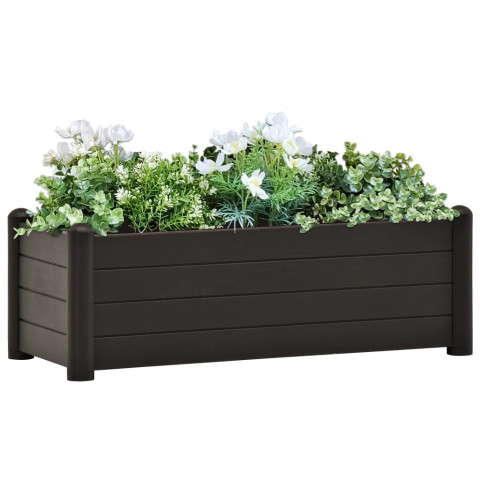 Jardinière de jardin pp anthracite 100x43x35 cm