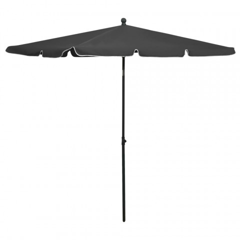 Parasol de jardin avec mât 210x140 cm anthracite