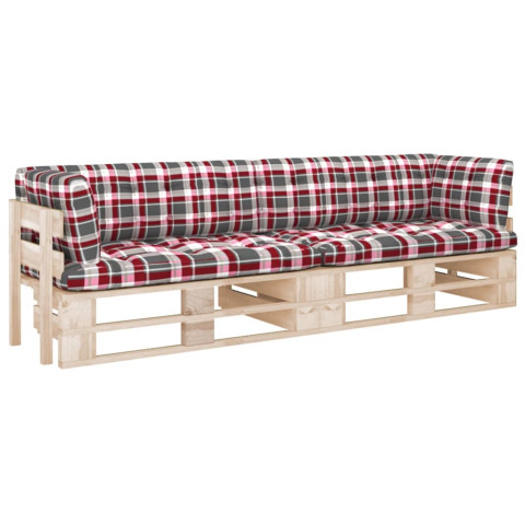 Canapé palette 2 places avec coussins bois de pin imprégné