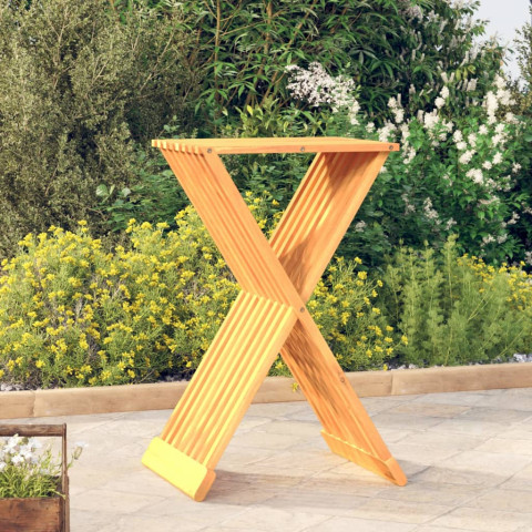 Tabouret pliant 40x32,5x70 cm bois massif de teck