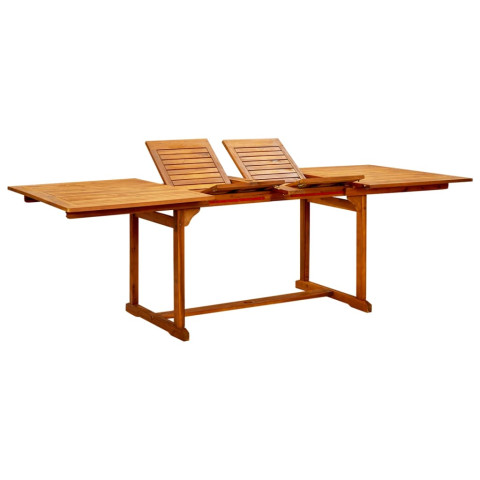 Table à dîner de jardin (160-240)x100x75cm bois d'acacia massif