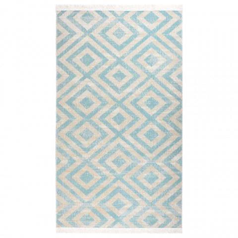 Tapis à tissage plat d'extérieur 115x170 cm vert et beige