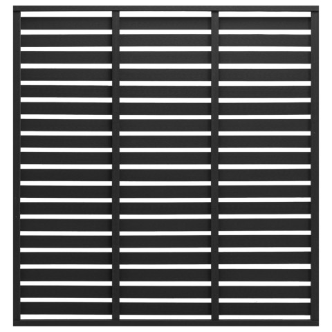 Panneau de clôture wpc 180x180 cm noir