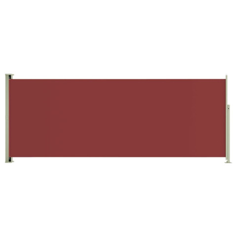 Auvent paravent store brise-vue latéral rétractable de patio jardin 117 x 300 cm rouge helloshop26 02_0007205