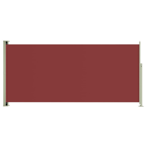 Auvent paravent store brise-vue latéral rétractable de patio jardin 140 x 300 cm rouge helloshop26 02_0007248