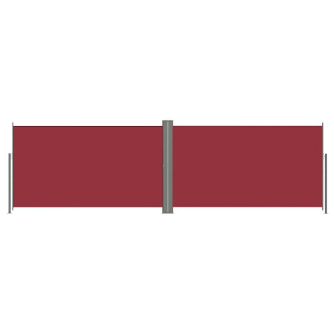 Auvent paravent store brise-vue latéral rétractable de patio jardin terrasse balcon protection visuelle écran 180 x 600 cm rouge helloshop26 02_0007469