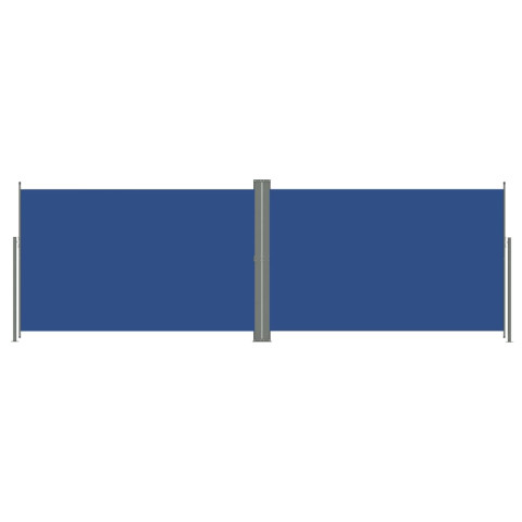 Auvent paravent store brise-vue latéral rétractable de patio jardin terrasse balcon protection visuelle écran bleu 200 x 600 cm helloshop26 02_0007148