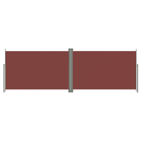 Auvent paravent store brise-vue latéral rétractable de patio jardin terrasse balcon protection visuelle écran 220 x 600 cm marronhelloshop26 02_0007424