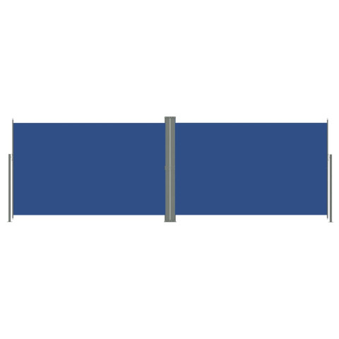 Auvent paravent store brise-vue latéral rétractable de patio jardin terrasse balcon protection visuelle écran bleu 220 x 600 cm helloshop26 02_0007151