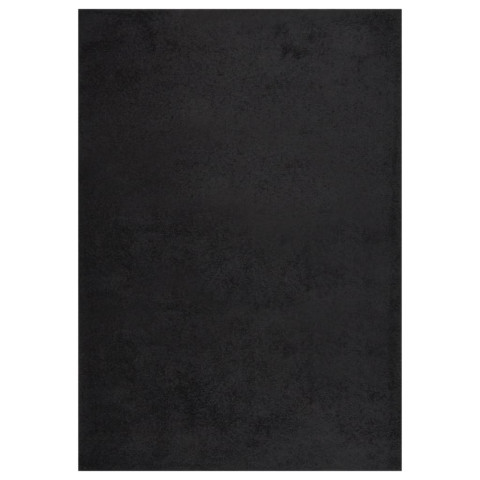 Tapis shaggy à poils longs noir 140x200 cm
