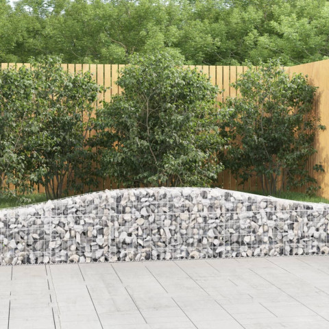 Paniers à gabions arqués 9 pcs 400x30x40/60 cm fer galvanisé