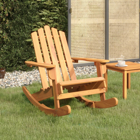 Chaise à bascule adirondack bois massif d'acacia