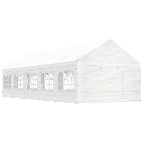 Belvédère avec toit blanc 11,15x4,08x3,22 m polyéthylène