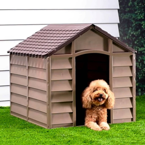 Niche pour chien marron 86x84x82 cm polypropylène