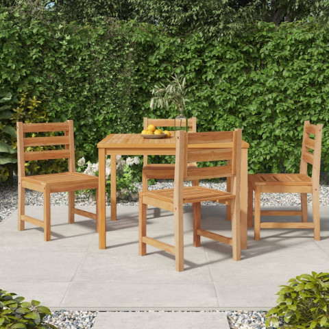 Chaises de jardin 4 pcs bois de teck solide