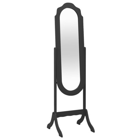 Miroir sur pied noir 45,5x47,5x160 cm bois d'ingénierie