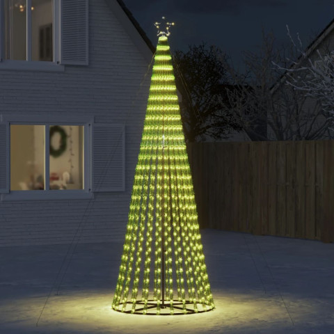  Arbre de Noël lumineux conique 688 LED blanc chaud 300 cm