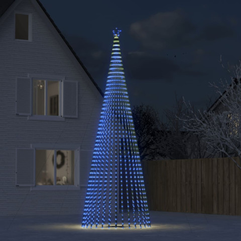 vidaXL - Arbre de Noël lumineux conique 1544 LED bleu 500 cm - Distriartisan