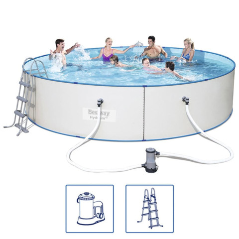 Ensemble de piscine hydrium avec cadre en acier rond 460x90 cm