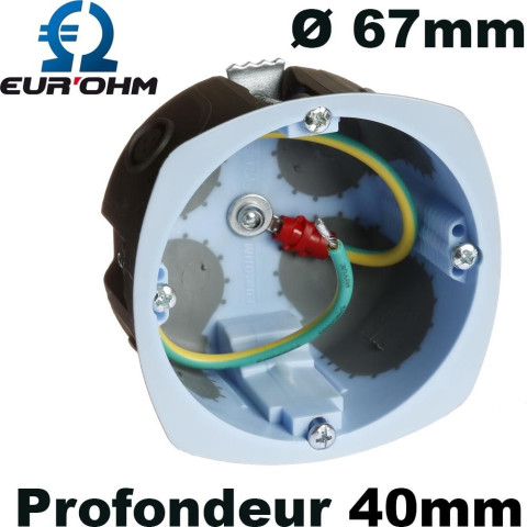 Boite d'encastrement faradisée eurohm profondeur 40mm