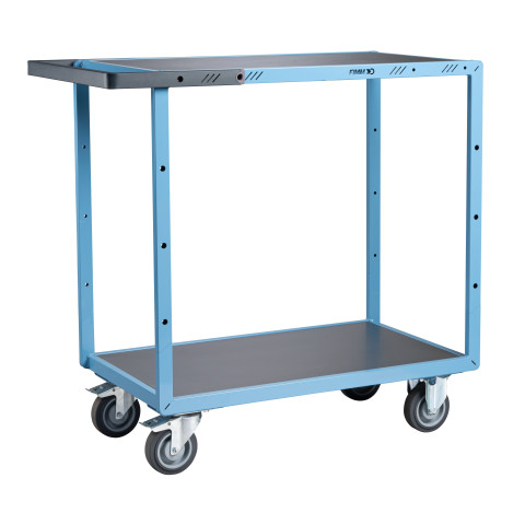 Servante mécano-soudée 2 plateaux tôle galva 850 x 500 mm roues TPE 250 kg - 880701321