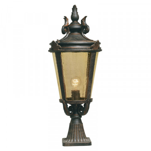Borne baltimore, bronze et verre ambre, grande