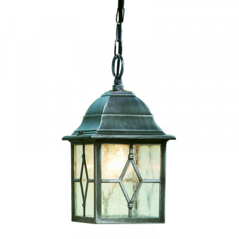 Suspension genoa, en aluminium et verre, noir argent