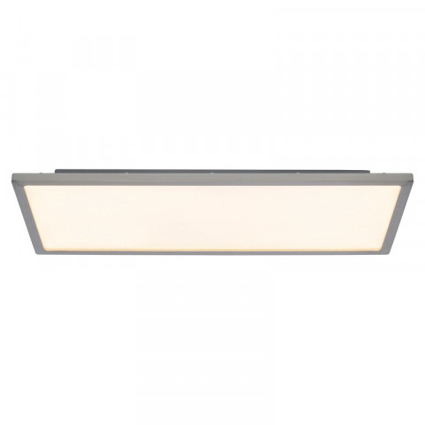 Plafonnier ceres, rectangulaire, nickel satiné, 20w