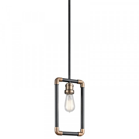 Suspension imahn, laiton naturel et noir