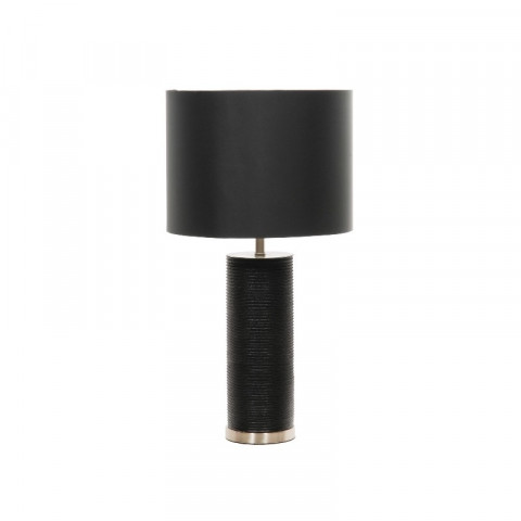 Lampe ripple, résine et nickel satiné, noir, sans abat-jour
