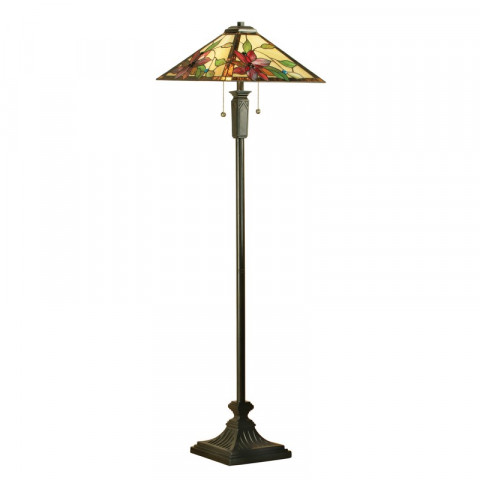 Lampadaire lelani, verre et résine