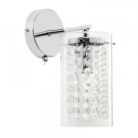 Applique alda, chrome et verre