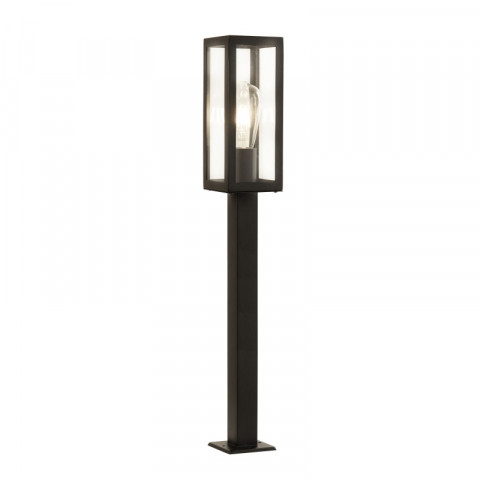 Borne 90 cm box, en aluminium et verre, noir