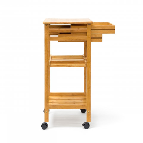 helloshop26 desserte meuble de cuisine etagere a vin avec roulettes tiroirs pour assiettes bois clair 80 cm 4313042 distriartisan