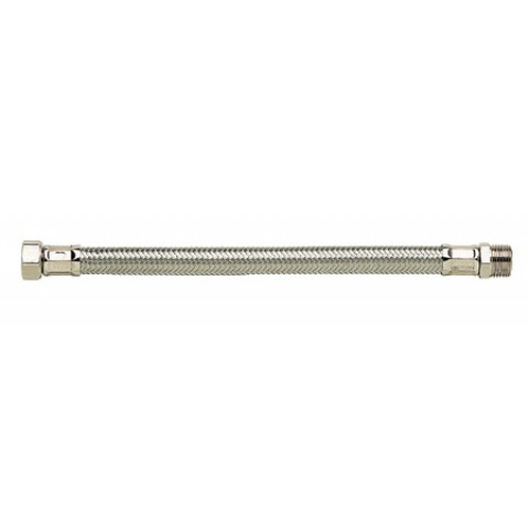 Flexible sanitaire 50cm mf 12x17 dn8 tresse/douille inox 1p