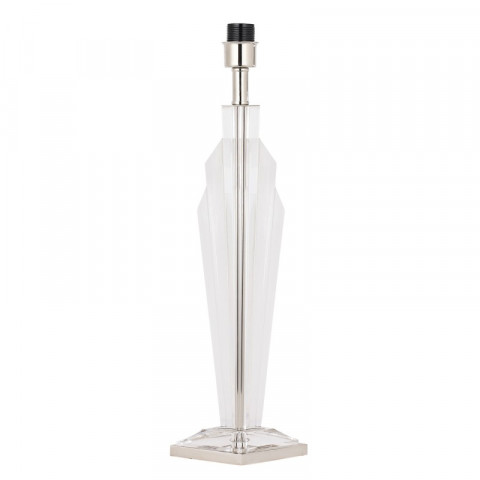 Base de lampe gatsby, cristal et nickel (sans abat-jour)