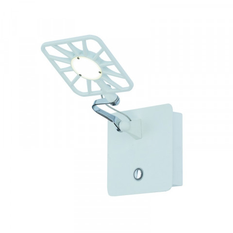 Applique led adjustable wall 14 cm, blanc, chrome