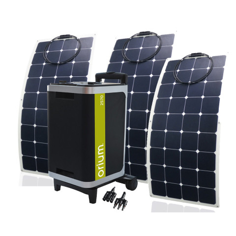 Pack station d'énergie portative izywatt 2570 et 3 panneaux solaires 120w orium